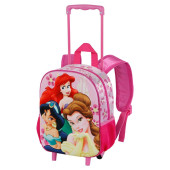 Trolley Mochila Pré Escolar 3D Princesas Disney Palace 34cm