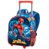 Trolley Mochila Pré Escolar 3D Spiderman Powerful 34cm