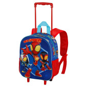 Trolley Mochila Pré Escolar 3D Spidey and his Amazing Friends Spinners 34cm