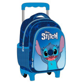 Trolley Mochila Pré Escolar Stitch Azul 31cm