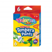 Tubo Tinta Tempera 12 ml com Pincel 6 Cores Colorino