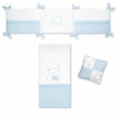 Ursinho Estrela azul - Conj. cama bebé 62x125cm