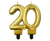 Vela Aniversário Nº20 dourado