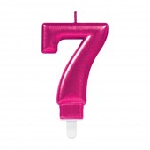 Vela de acabamento metálico Rosa Nº7