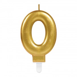 Vela Dourado Metálico Nº 0