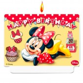 Vela Minnie com  Happy Birthday