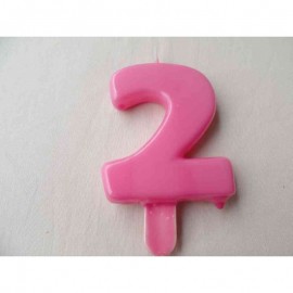 Vela nº 2 Rosa 9,5cm