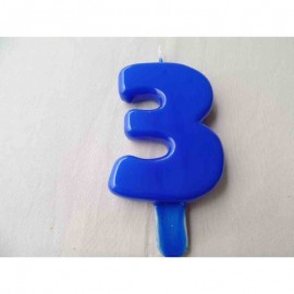 Vela nº 3 Azul 9,5cm