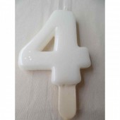 Vela nº 4 Branco 9,5cm