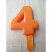 Vela nº 4 Laranja 9,5cm