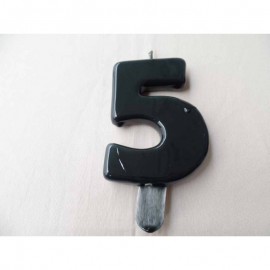 Vela nº 5 Preto 9,5cm