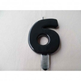 Vela nº 6 Preto 9,5cm