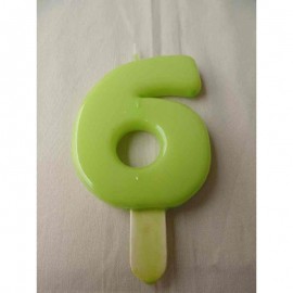 Vela nº 6 Verde Pistachio 9,5cm