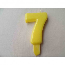 Vela nº 7 Amarelo 9,5cm