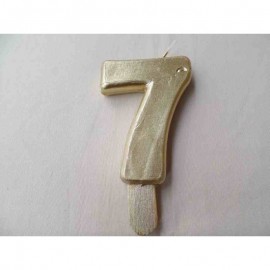 Vela nº 7 Dourado 9,5cm