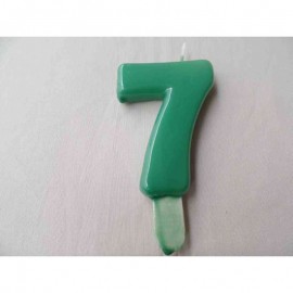 Vela nº 7 Verde 9,5cm