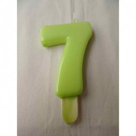 Vela nº 7 Verde Pistachio 9,5cm
