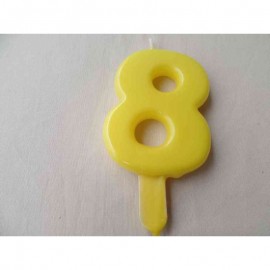 Vela nº 8 Amarelo 9,5cm
