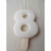 Vela nº 8 Branco 9,5cm