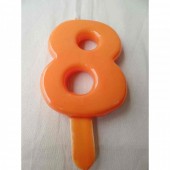 Vela nº 8 Laranja 9,5cm