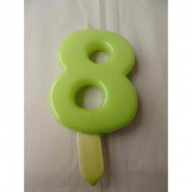 Vela nº 8 Verde Pistachio 9,5cm