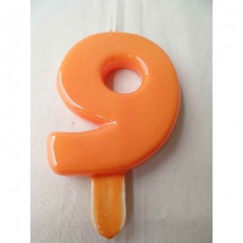 Vela nº 9 Laranja 9,5cm