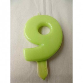 Vela nº 9 Verde Pistachio 9,5cm