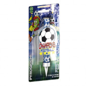Vela Sparkle Foguete Futebol 15cm