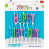 Velas Happy Birthday Coloridas